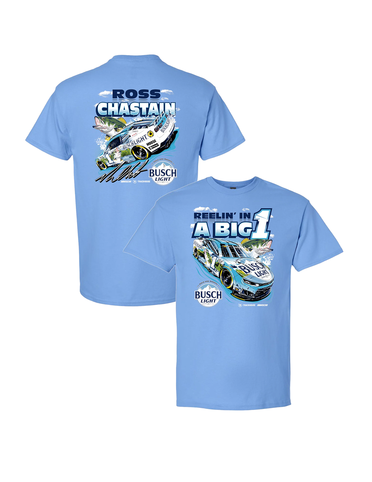 Ross Chastain #1 2026 Busch Light Fishing T-Shirt – Trackhouse