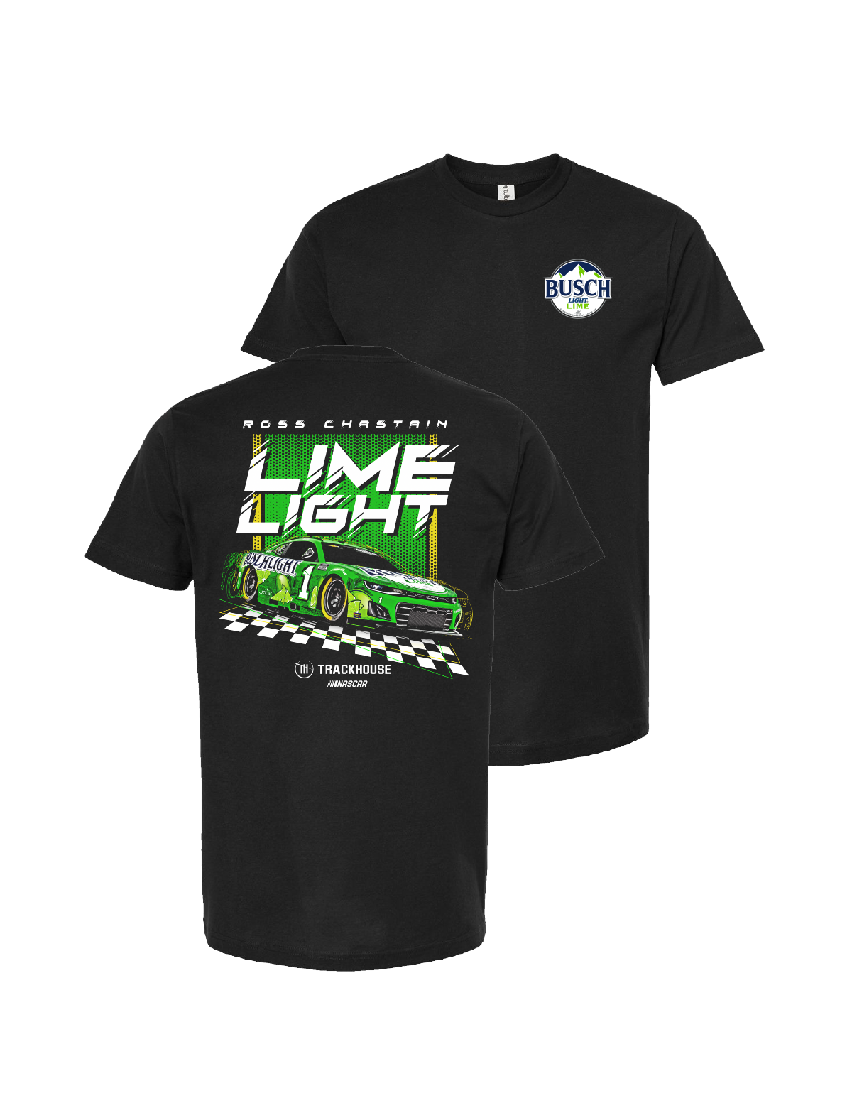 Ross Chastain #1 Busch Light LIME T-Shirt