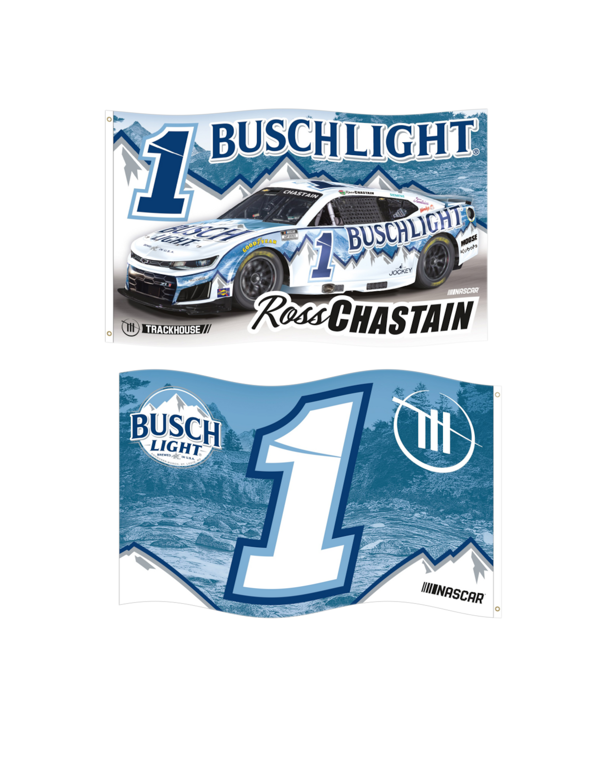 Chastain #1 2026 Busch Light 3x5 2-SIDED Flag