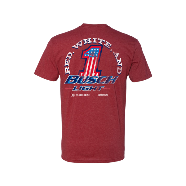 Ross Chastain #1 Red, White, and Busch Light Cardinal T-Shirt