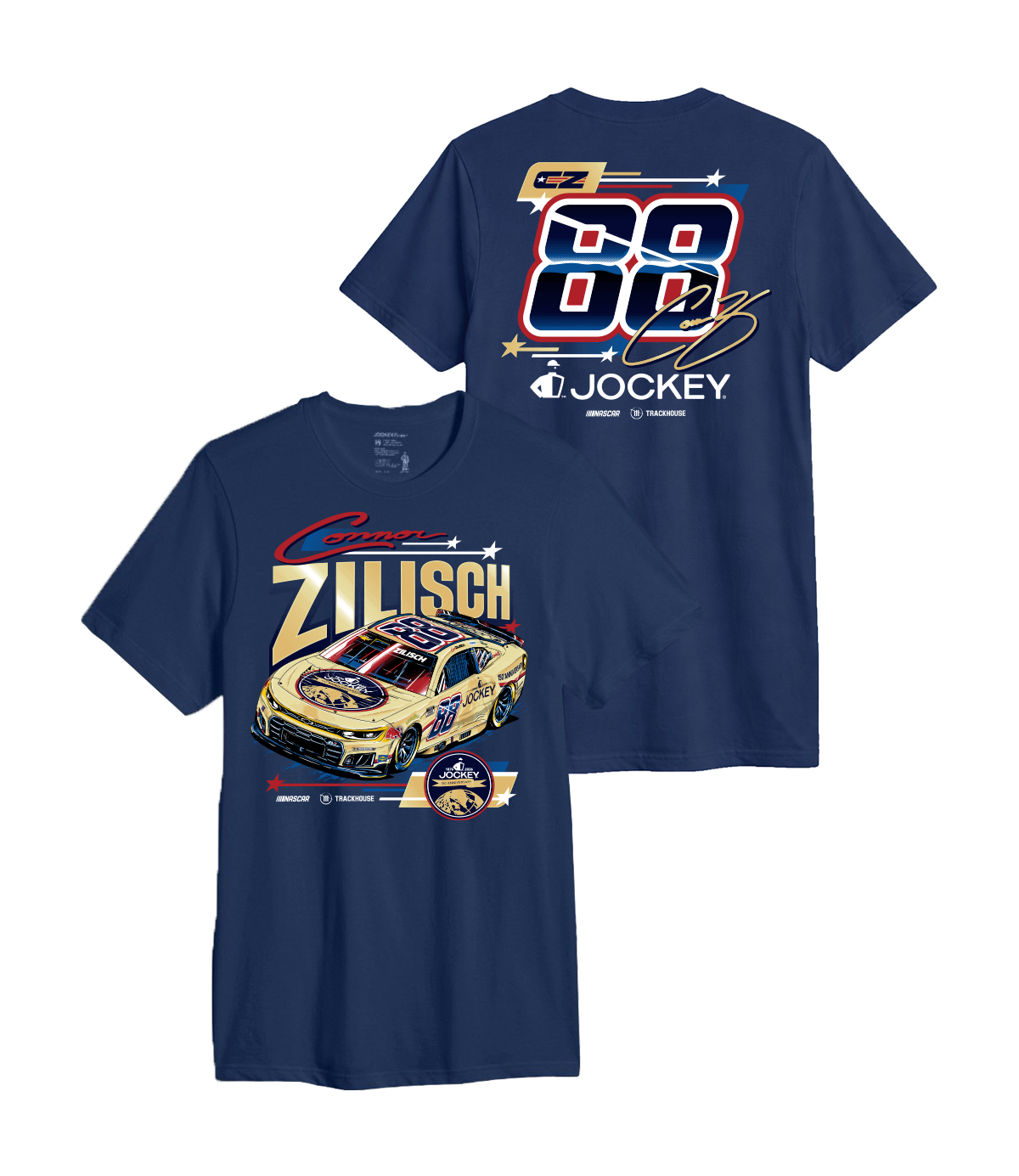 Connor Zilisch #88 Jockey 150th Anniversary Car T-Shirt