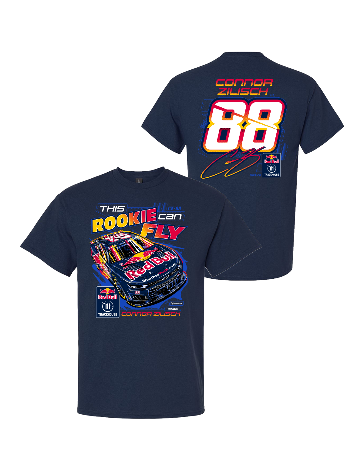 Connor Zilisch #88 San Diego Red Bull "Rookie Can Fly" T-Shirt
