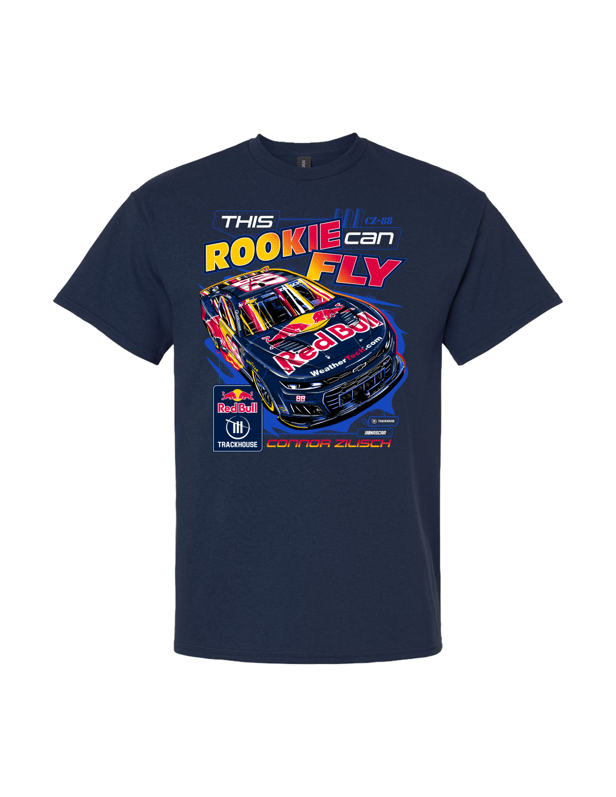 Connor Zilisch #88 San Diego Red Bull "Rookie Can Fly" T-Shirt