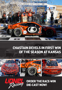 Autographed Ross Chastain #1 2024 Kansas Speedway Hollywood Casino 400 Raced Win 1:24 Diecast *PREORDER*