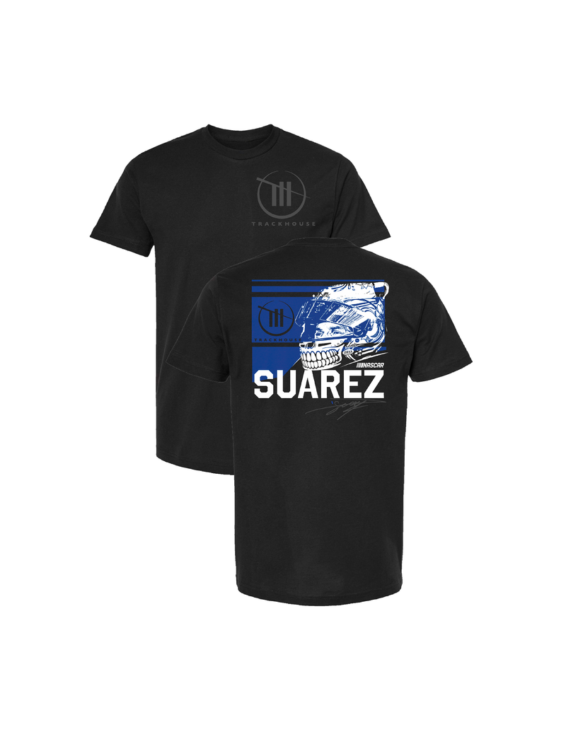 Daniel Suarez Sugar Skull Helmet Black T-Shirt - Limited Quantities Available