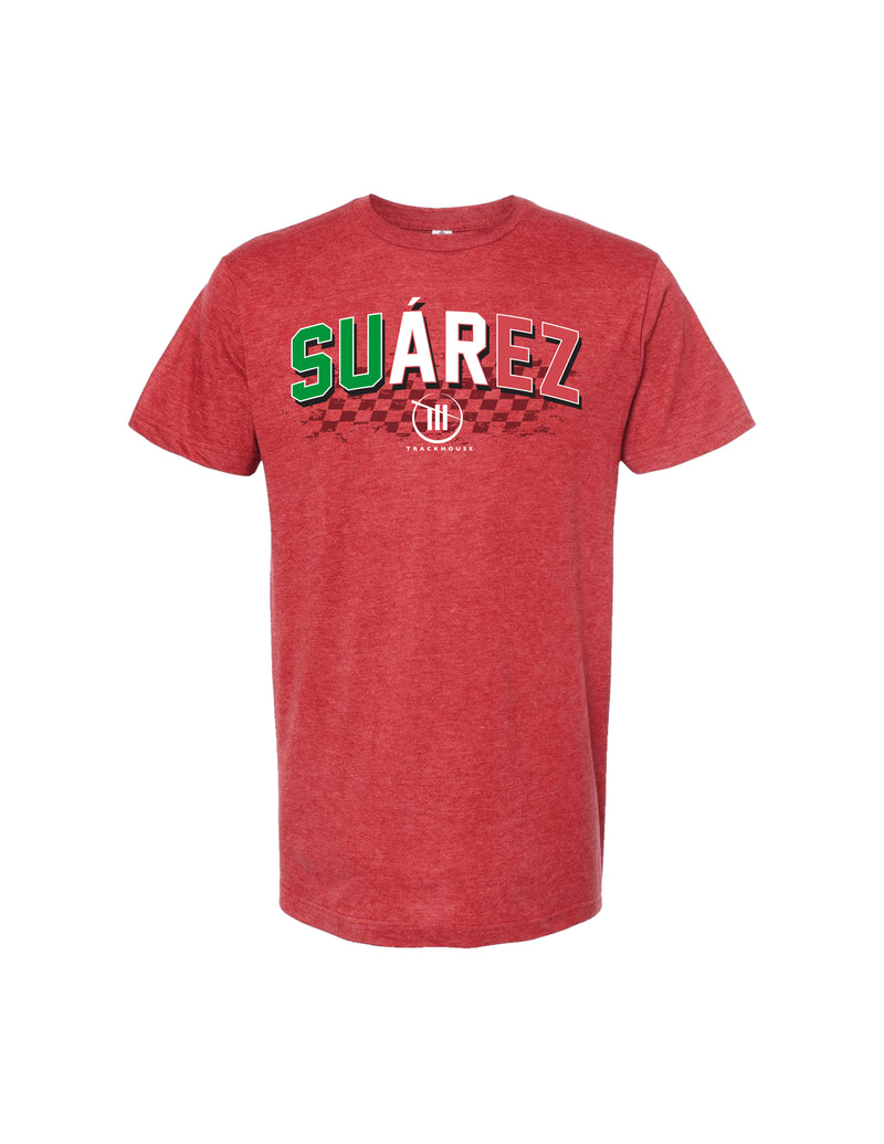 Daniel Suarez Red Collegiate Style Heritage T-Shirt
