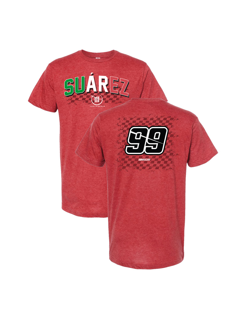 Daniel Suarez Red Collegiate Style Heritage T-Shirt