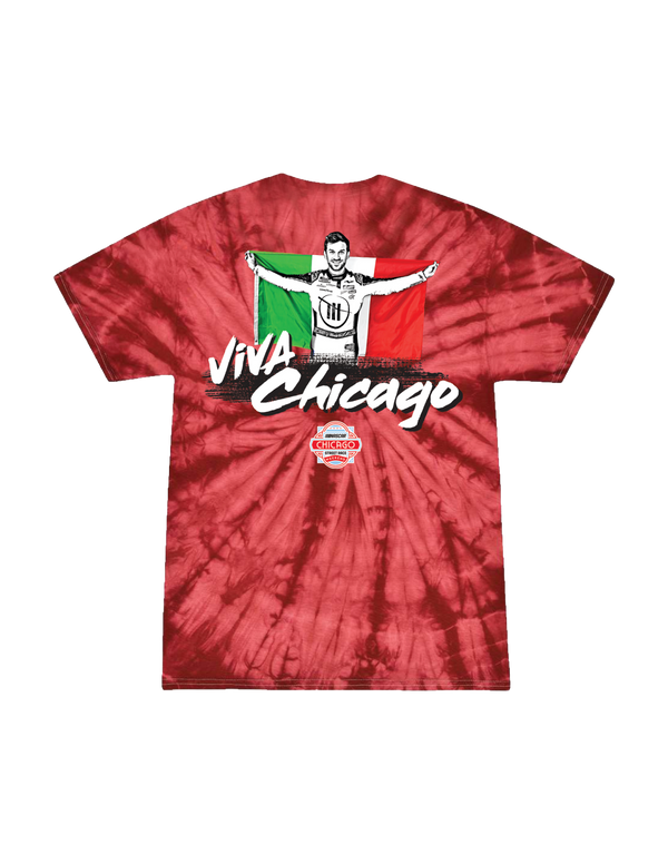 ¡VIVA CHICAGO! Red Tie-dye Daniel Suarez T-Shirt