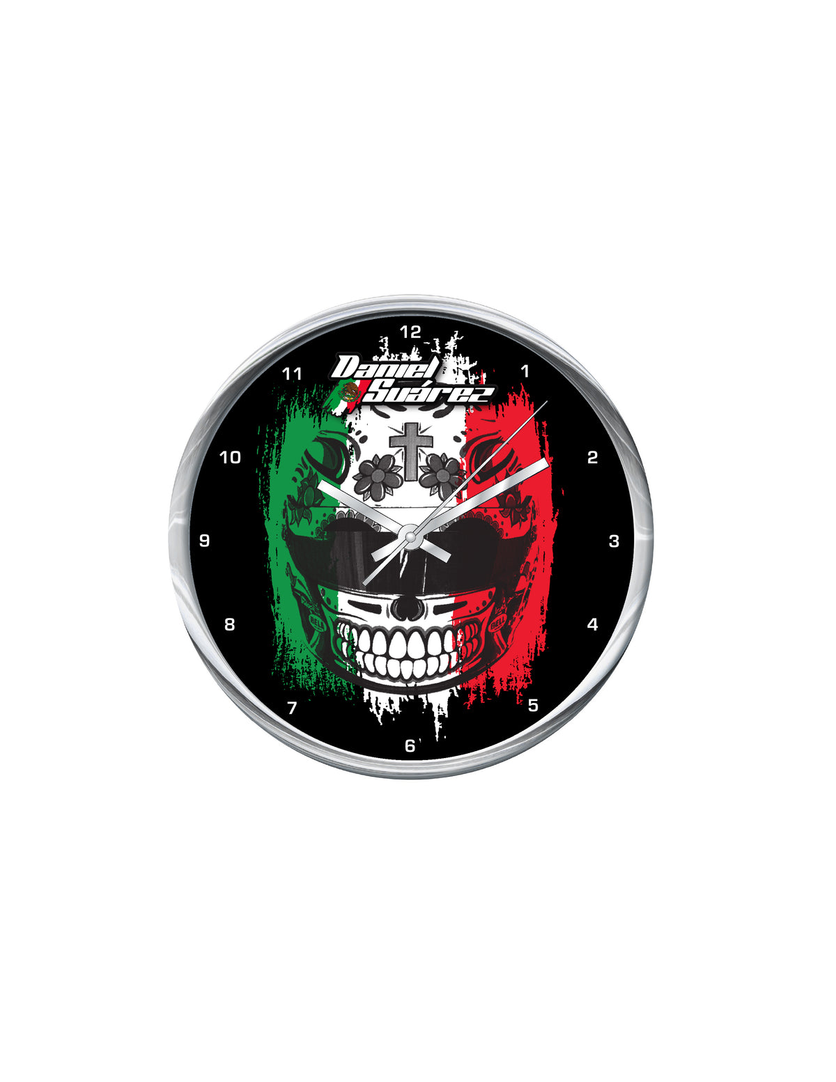 Daniel Suarez Sugar Skull Chrome Clock