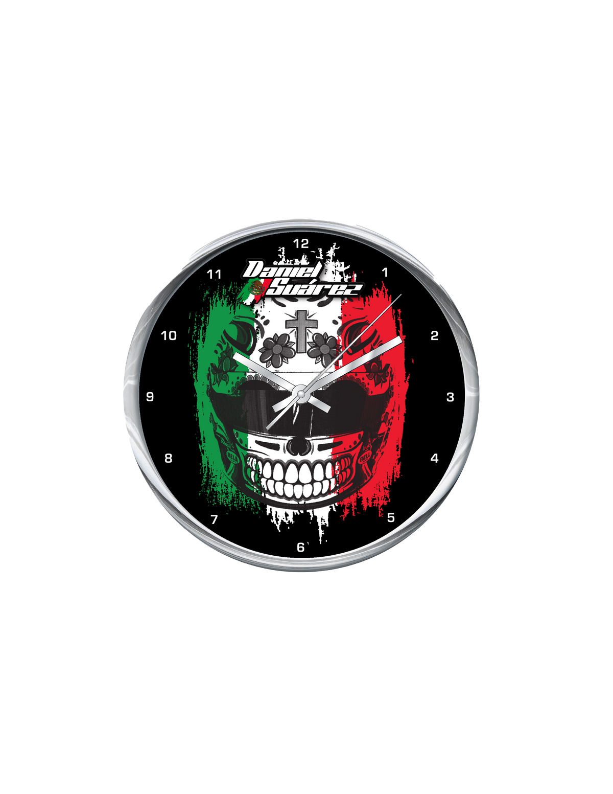 Daniel Suarez Sugar Skull Chrome Clock