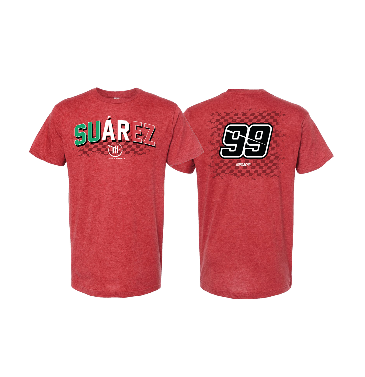 Daniel Suarez Red Collegiate Style Heritage T-Shirt