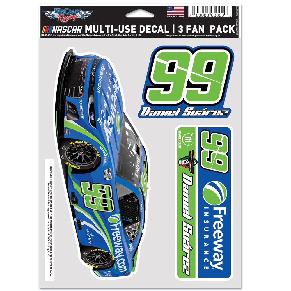 Daniel Suarez #99 2025 Decal 3-pack