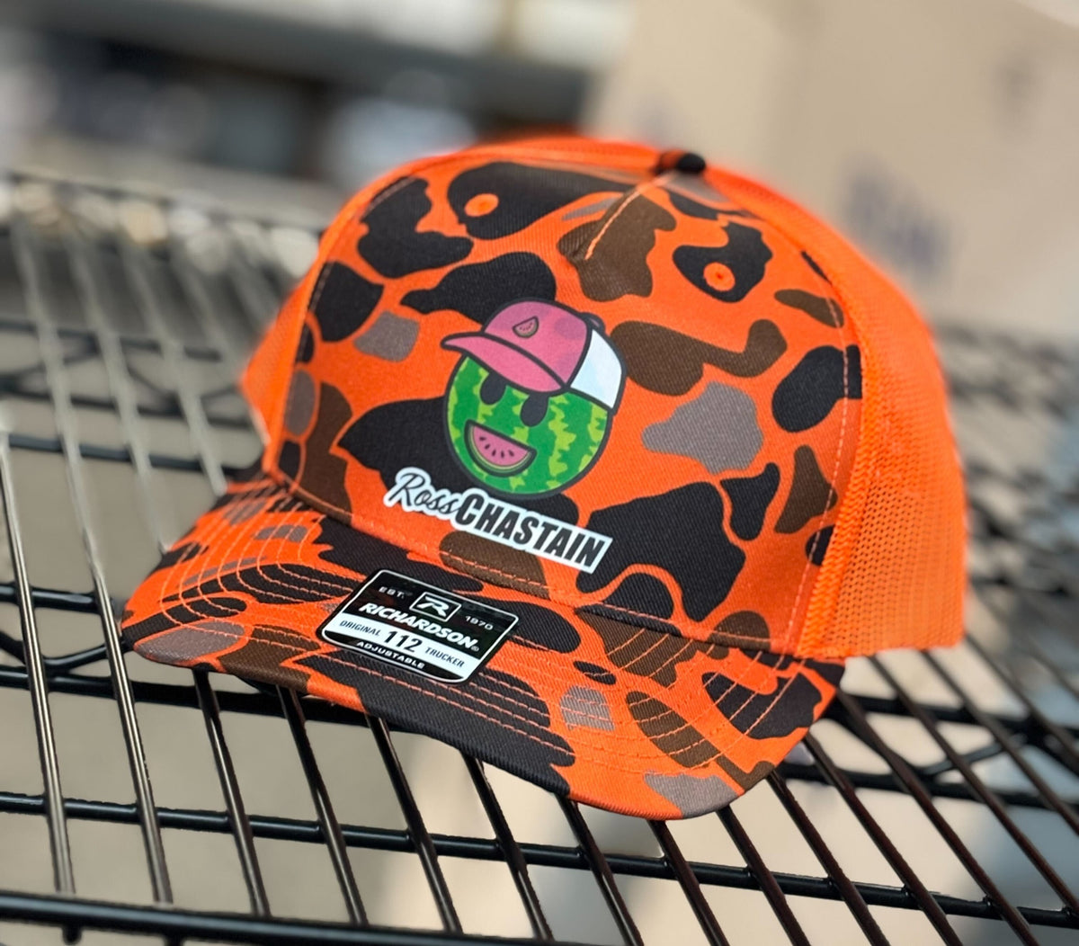 Melon Man Orange Camo Snapback Hat
