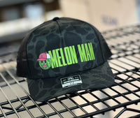 Melon Man Black Camo Snapback Hat