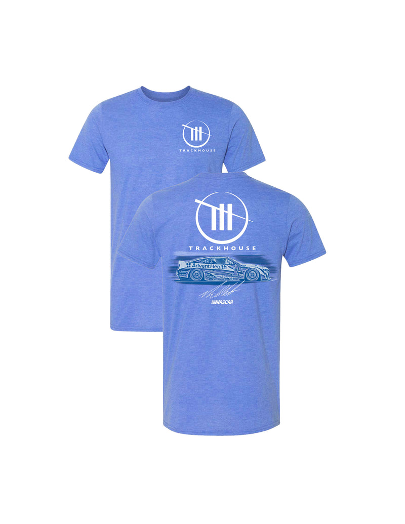 Ross Chastain #1 Advent Health Heather Blue T-Shirt