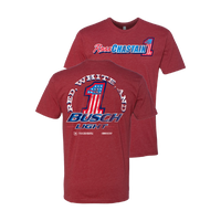 Ross Chastain #1 Red, White, and Busch Light Cardinal T-Shirt