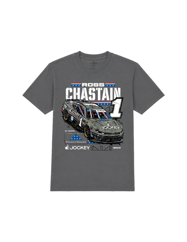 Ross Chastain #1 2026 Jockey Folds of Honor T-Shirt
