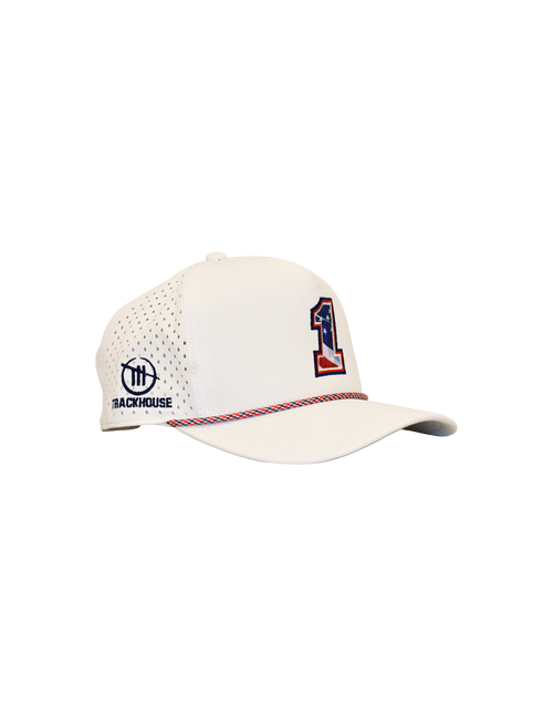 Ross Chastain #1 Americana White Rope Snapback Hat