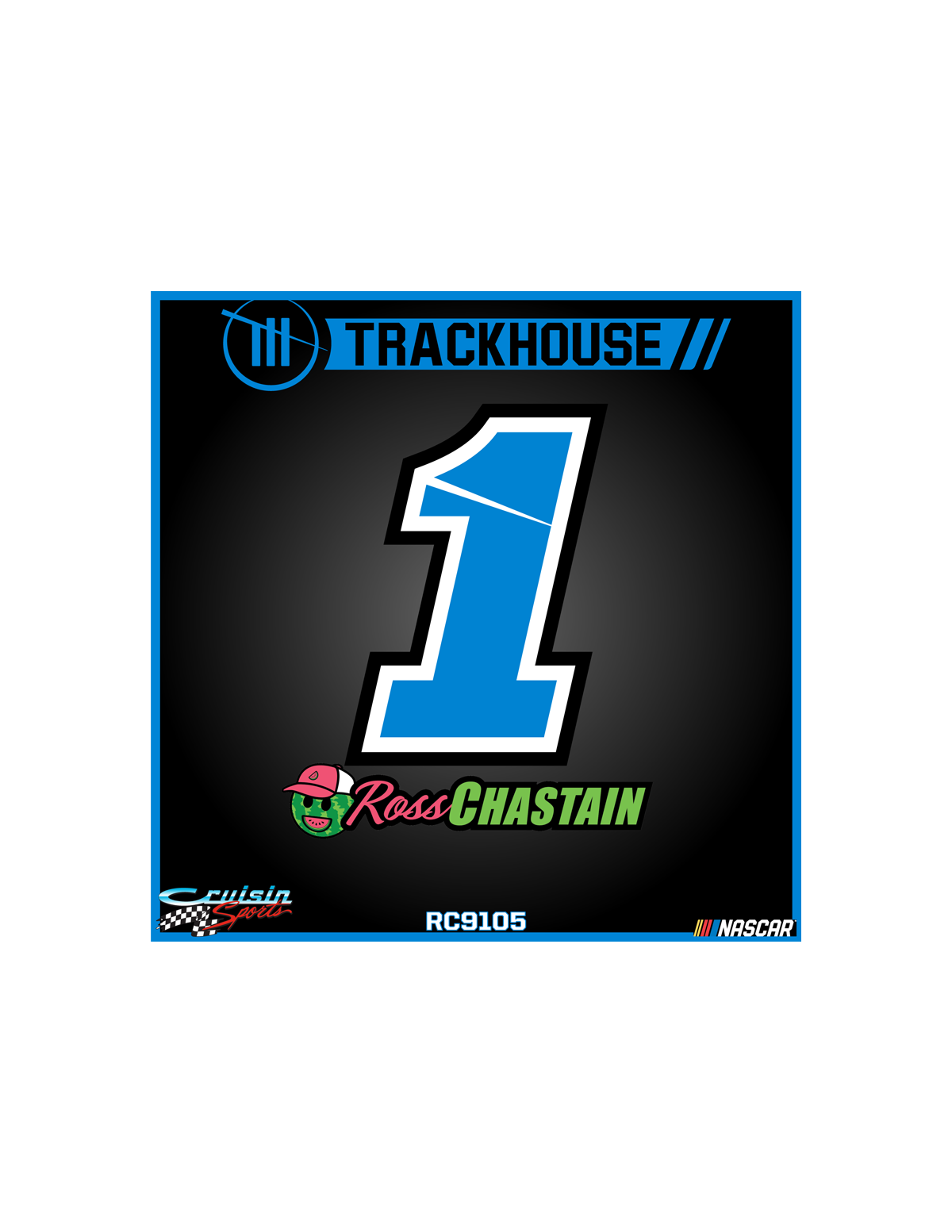 Ross Chastain #1 Diecut 4" Decal