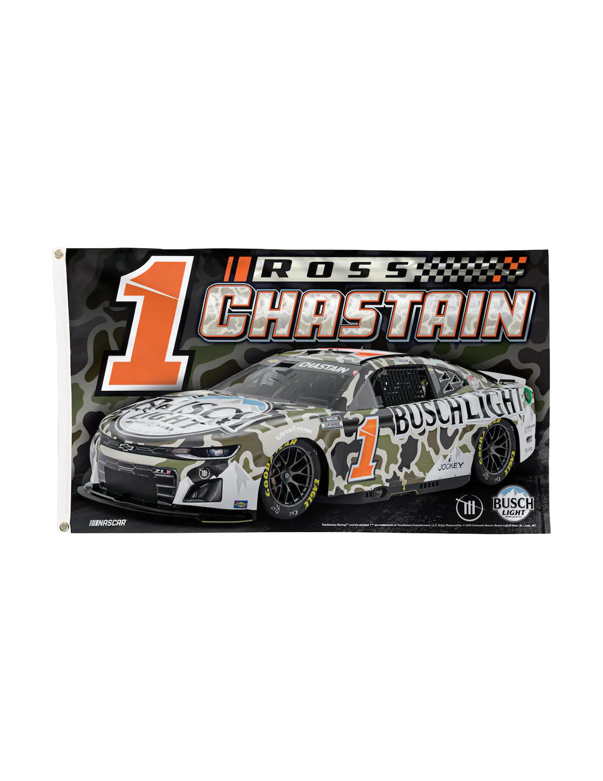 Ross Chastain #1 2025 Busch Light Camo Flag