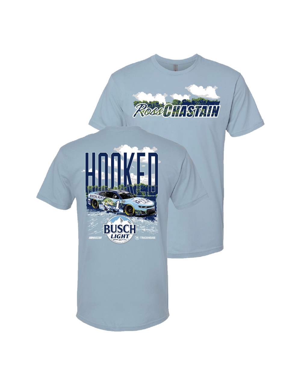 Ross Chastain #1 Busch Light 2025 Fishing HOOKED T-Shirt