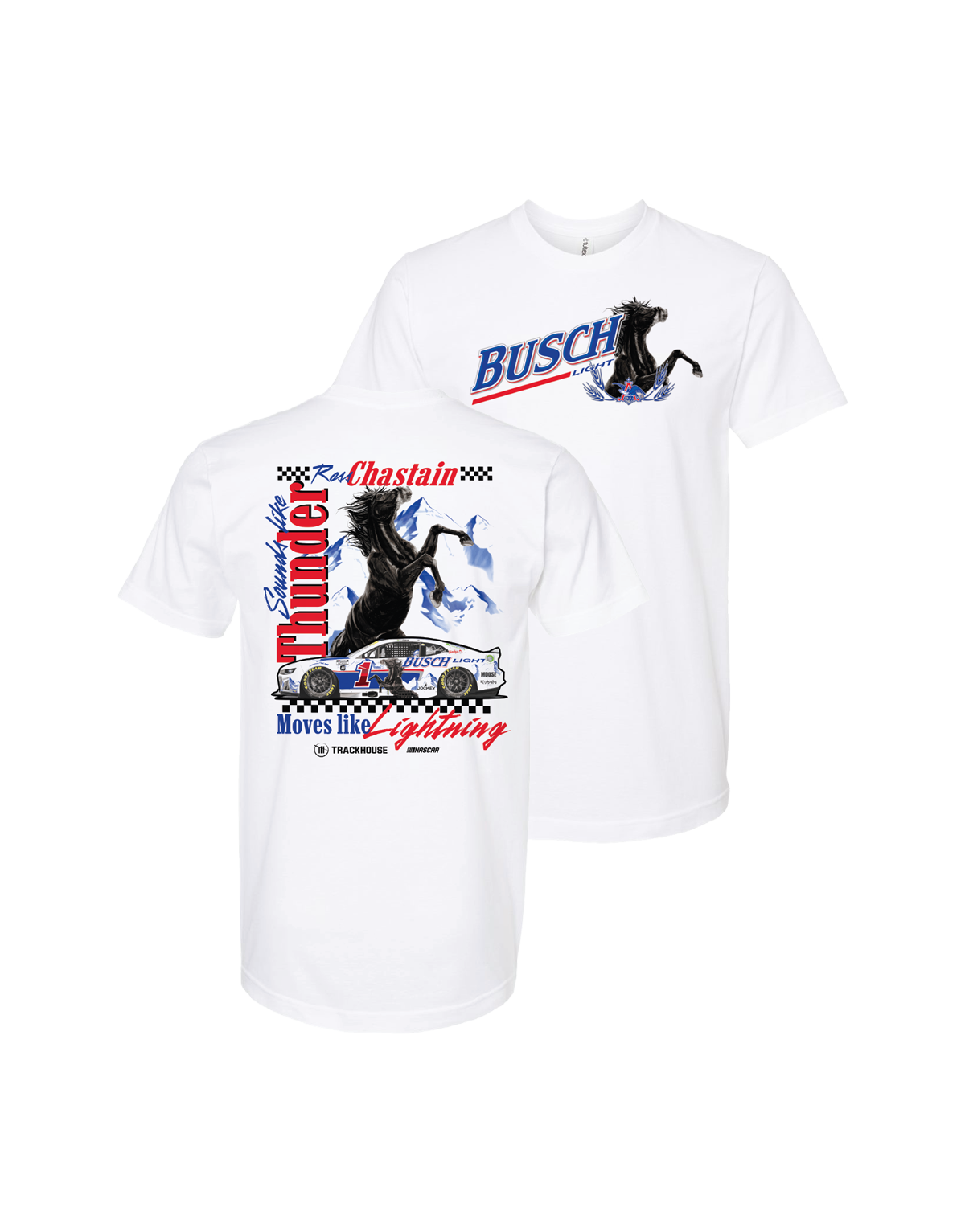 Ross Chastain #1 2025 Busch Light Retro T-Shirt