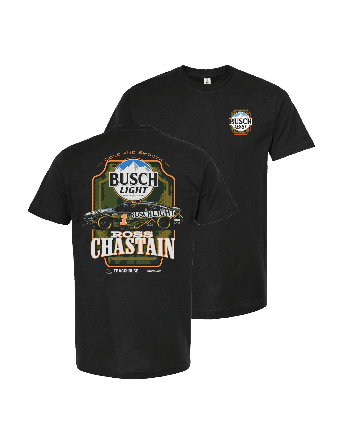 Ross Chastain #1 2025 Busch Light Camo T-Shirt