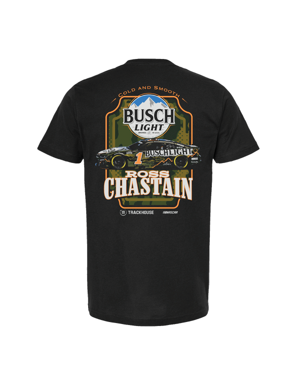Ross Chastain #1 2025 Busch Light Camo T-Shirt