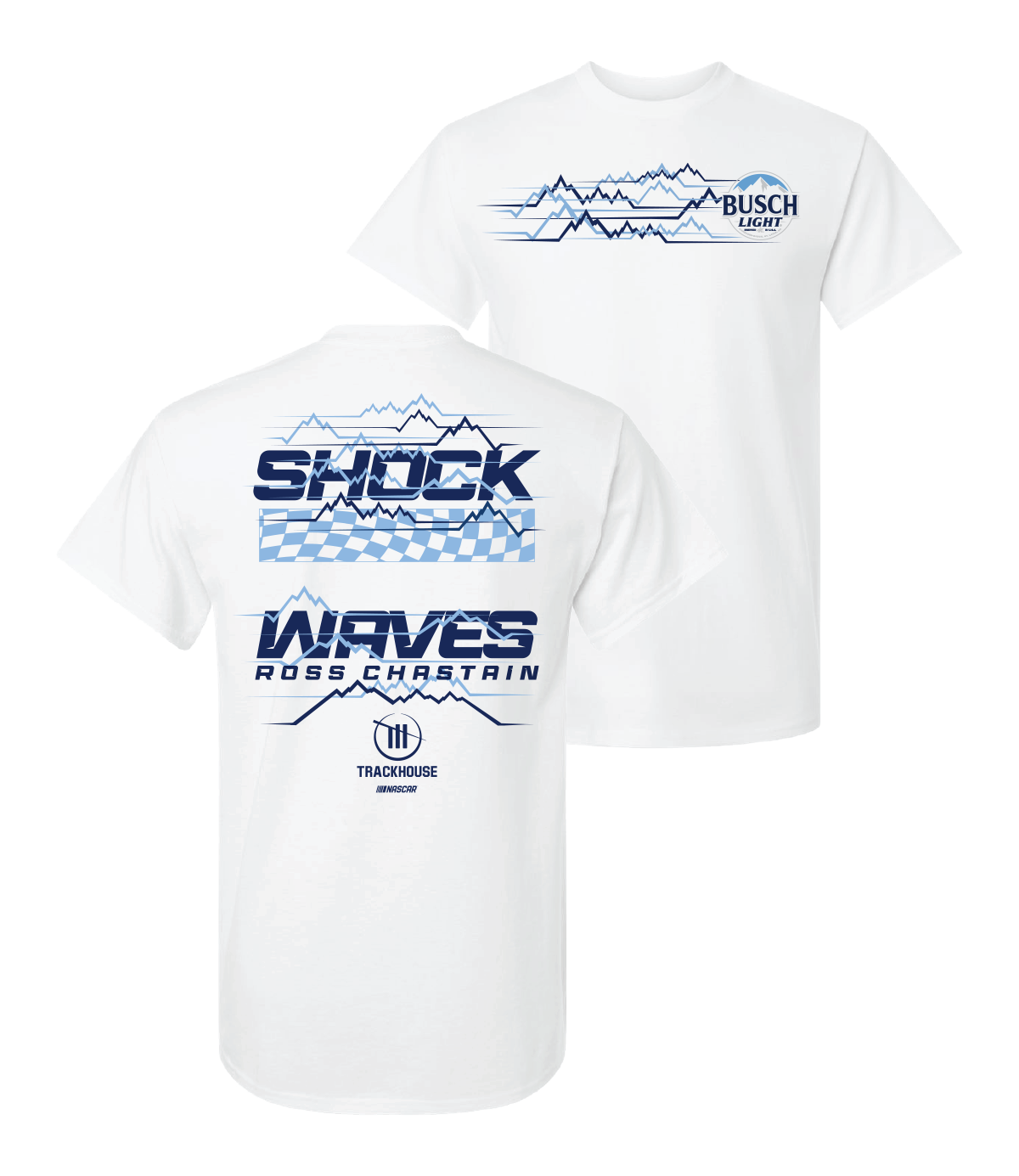 Ross Chastain Busch Light Shock Waves T-Shirt