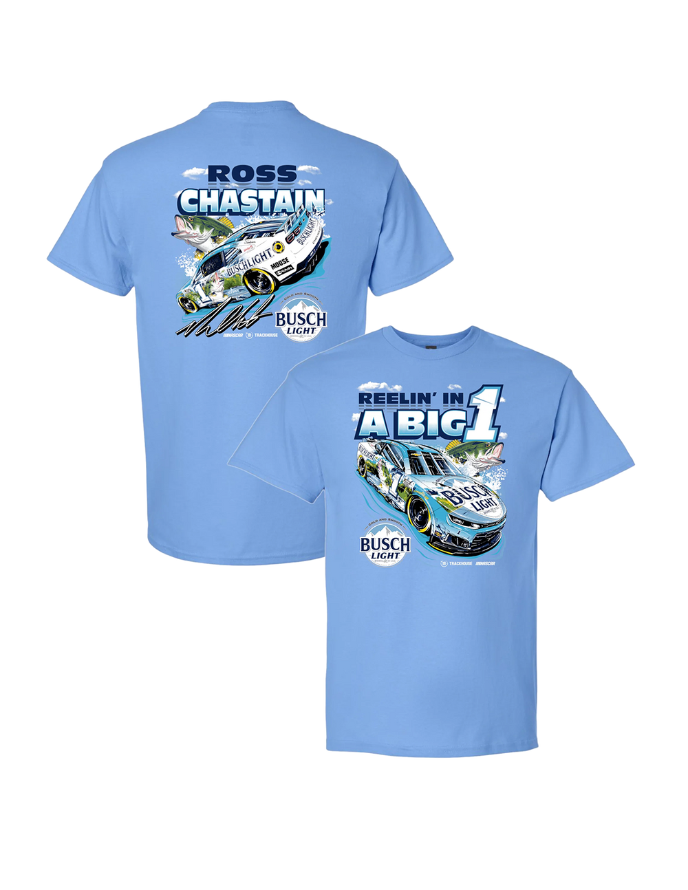 Ross Chastain #1 2026 Busch Light Fishing T-Shirt – Trackhouse