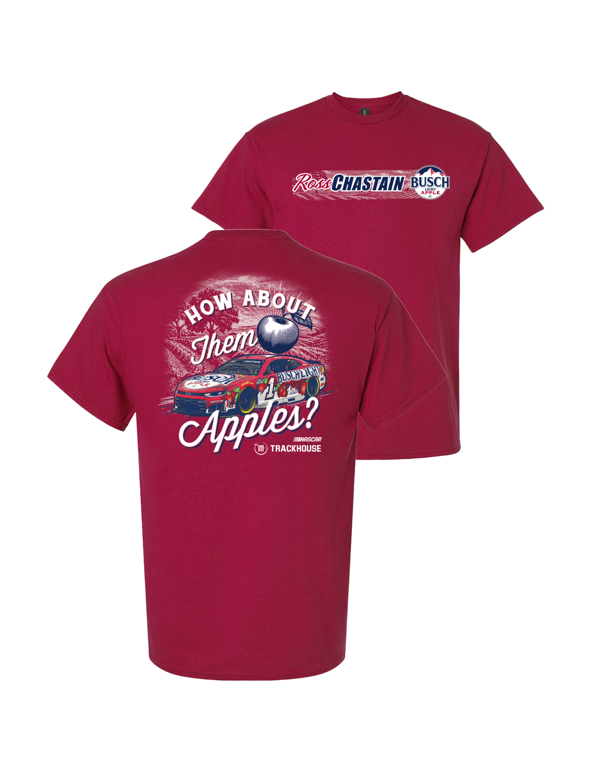 Ross Chastain #1 2026 Busch Light Apple T-Shirt