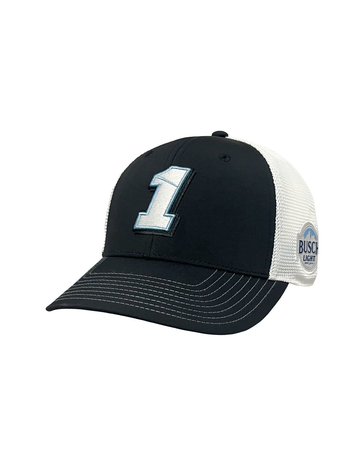 Chastain Busch gorra de malla ligera en blanco y negro