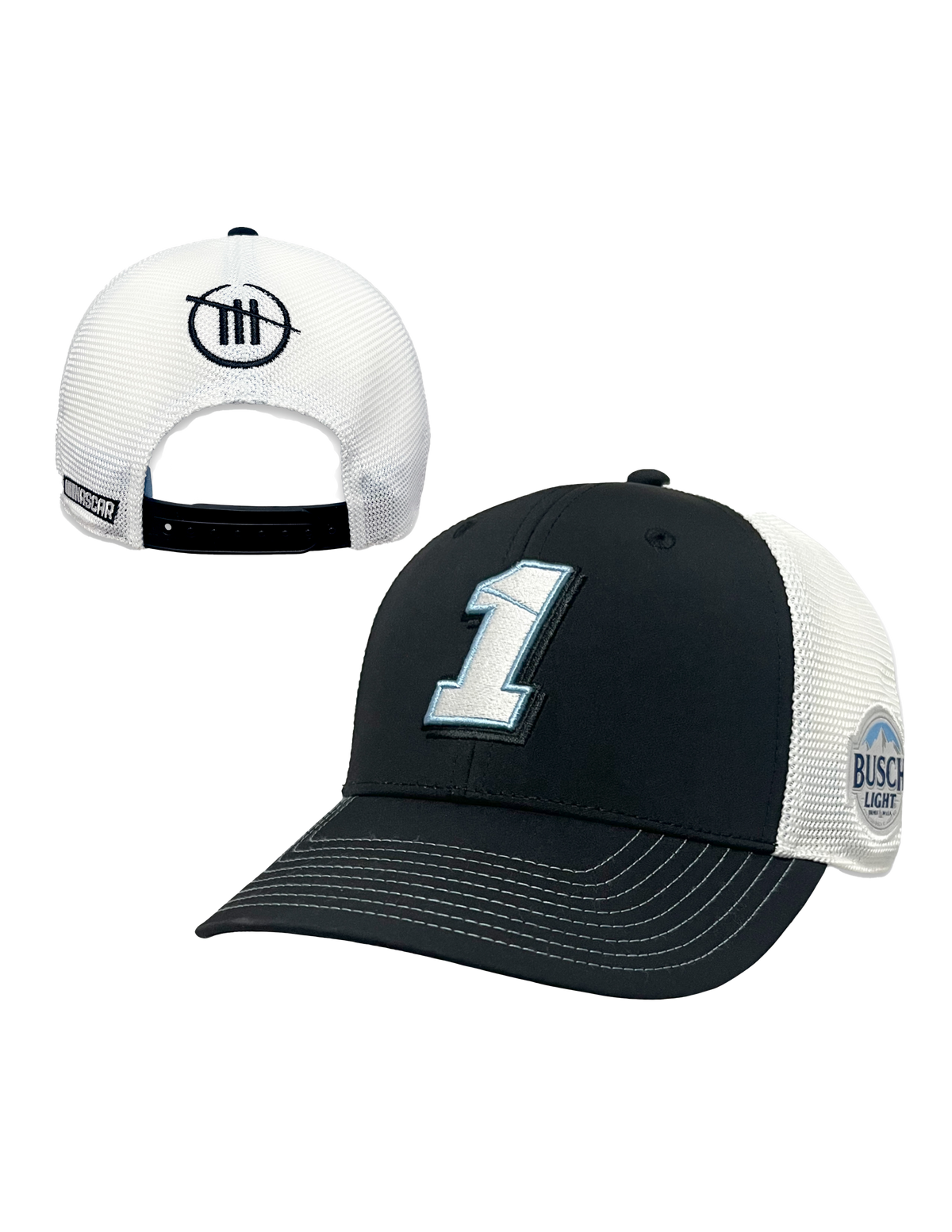 Casquette Chastain Busch Light en maille noire et blanche