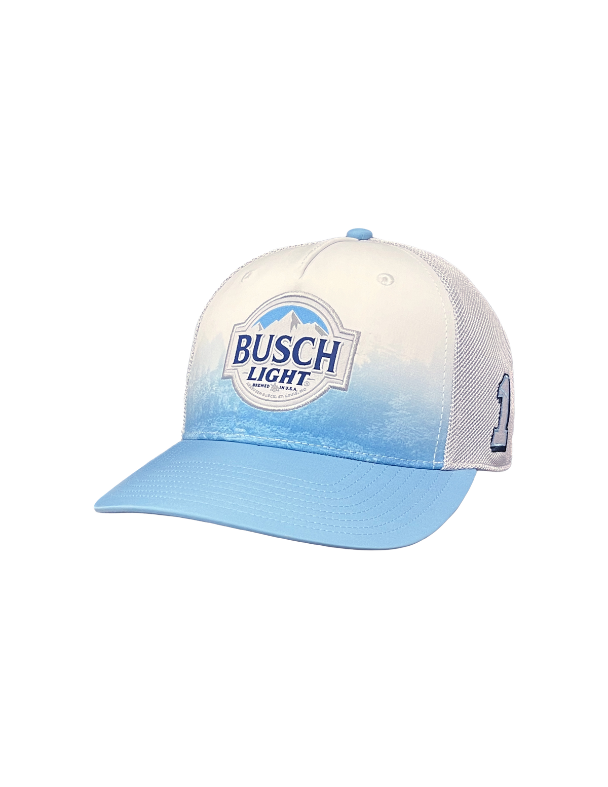 Casquette en maille bleu clair et blanche Chastain Busch