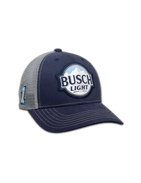 Chastain Busch Light Navy/Grey Mesh Snapback Hat