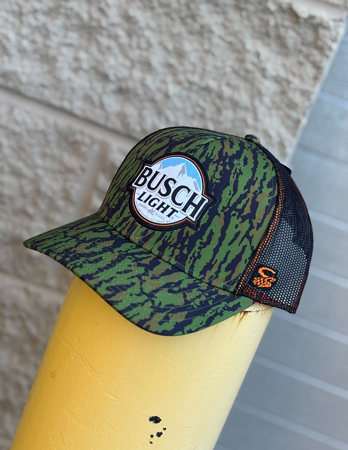 Busch Light #1 Camo/Orange Trucker Hat (Pre-Order)