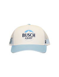 Ross Chastain #1 Busch Light White/Blue Mesh Snapback Hat