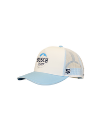Ross Chastain #1 Busch Light White/Blue Mesh Snapback Hat