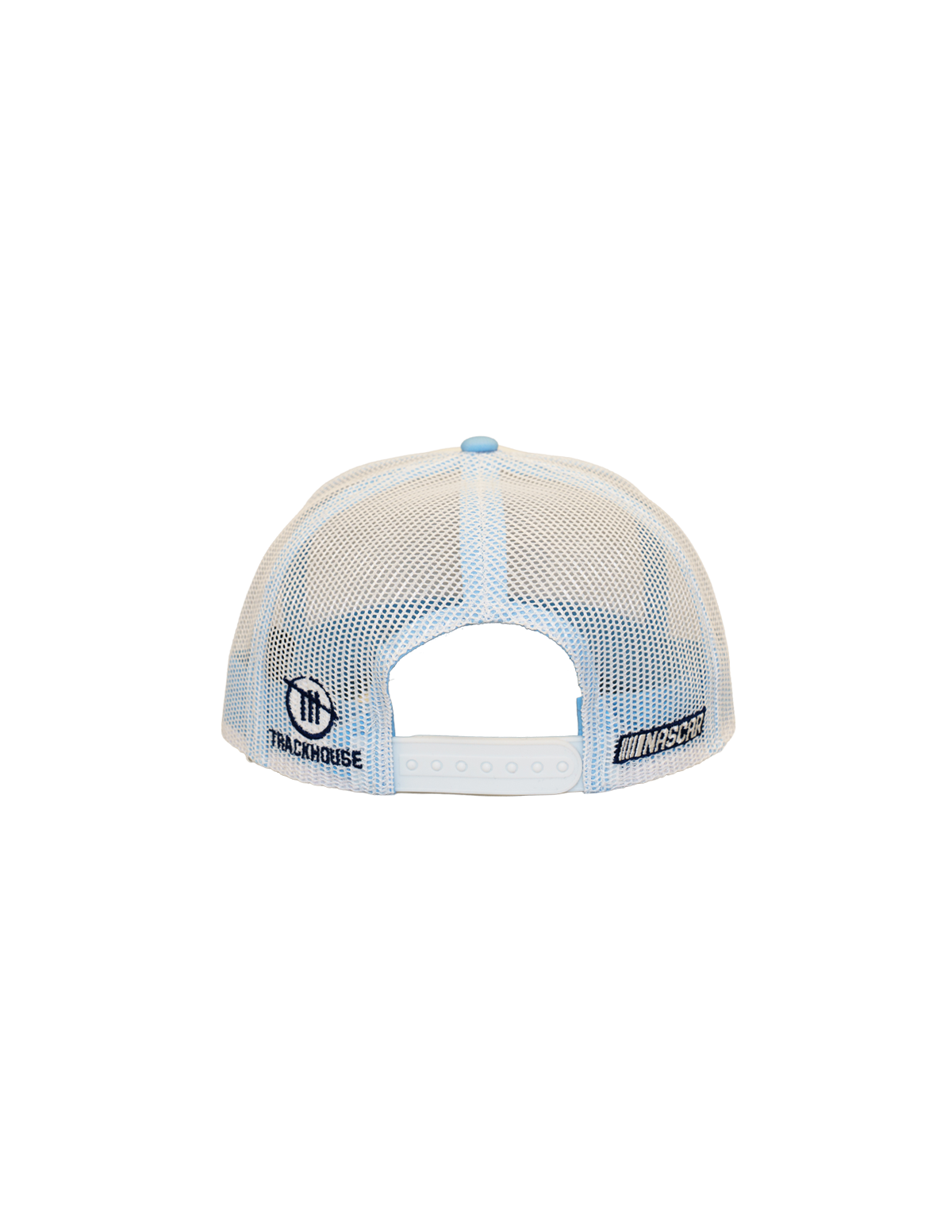 Ross Chastain #1 Busch Light White/Blue Mesh Snapback Hat Ross Chastain #1 Busch Light White/Blue Mesh Snapback Hat