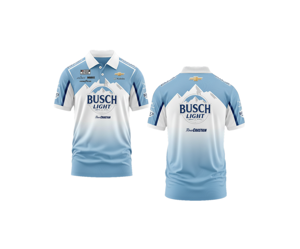 Ross Chastain Busch Light Uniform Custom Polo *limited sizes*