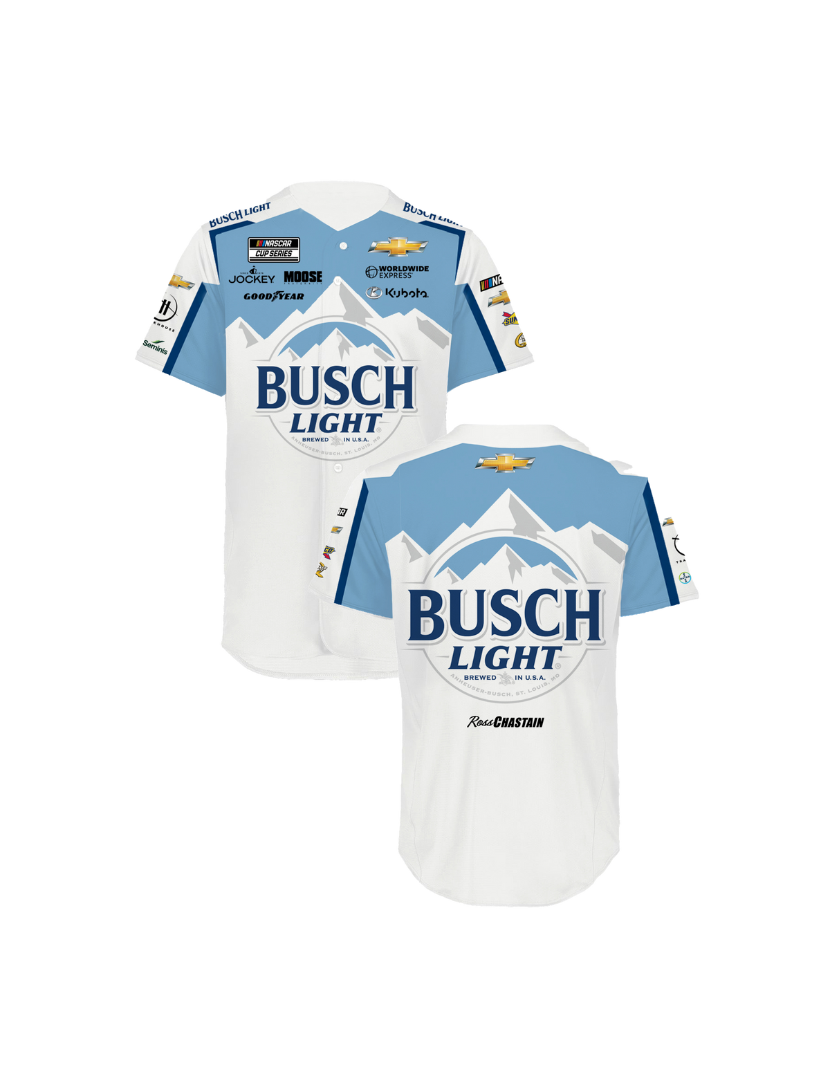 Ross Chastain Busch Light Uniform Baseball Jersey