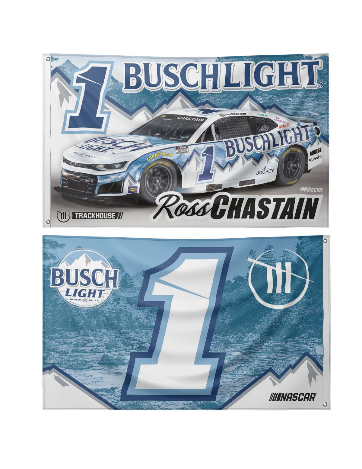 Ross Chastain #1 2026 Busch Light 2-Sided Flag