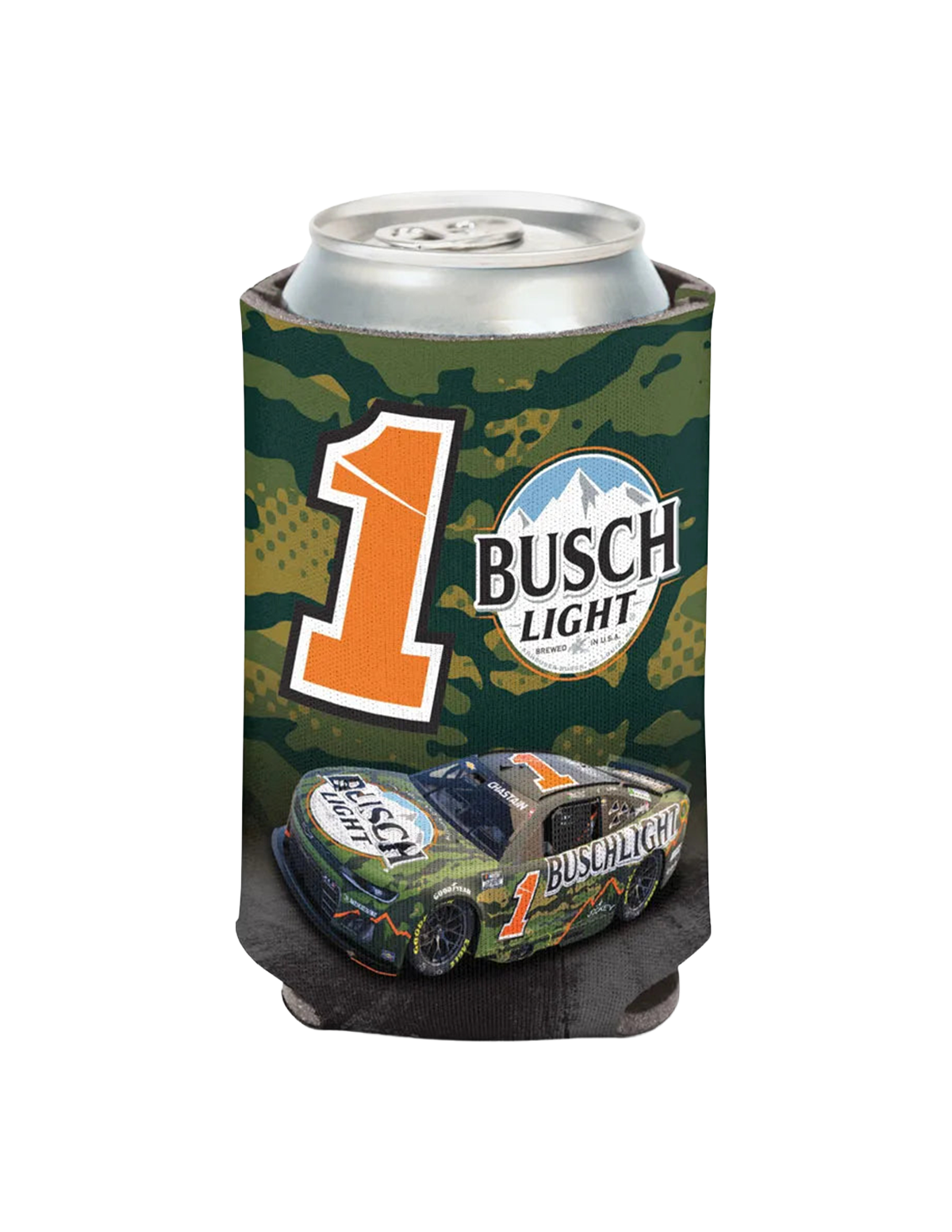 Chastain 2025 Busch Light CAMO 12oz can cooler