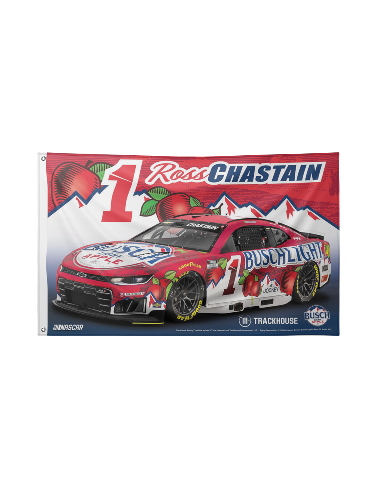 Ross Chastain #1 Busch Light Apple Flag