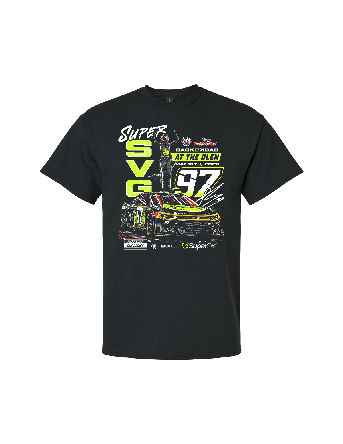 Shane van Gisbergen #97 2026 SuperFile Watkins Glen WIN T-Shirt (Pre-Order)