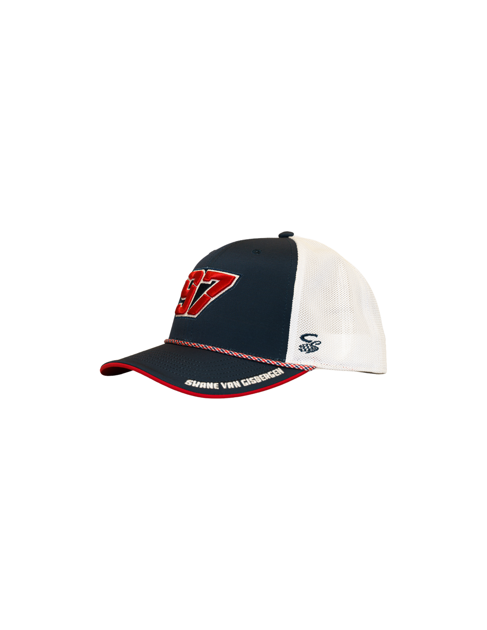 Shane van Gisbergen #97 Navy/White Mesh Snapback Hat – Trackhouse