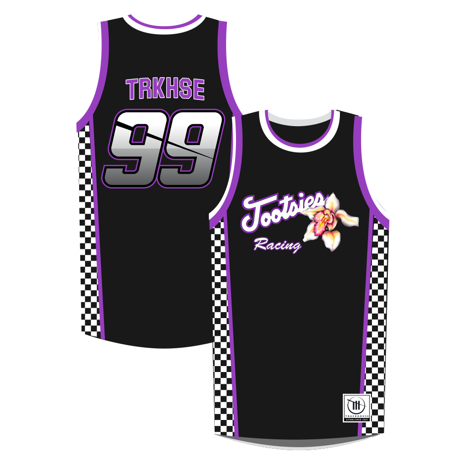 Black and pink basketball top jersey