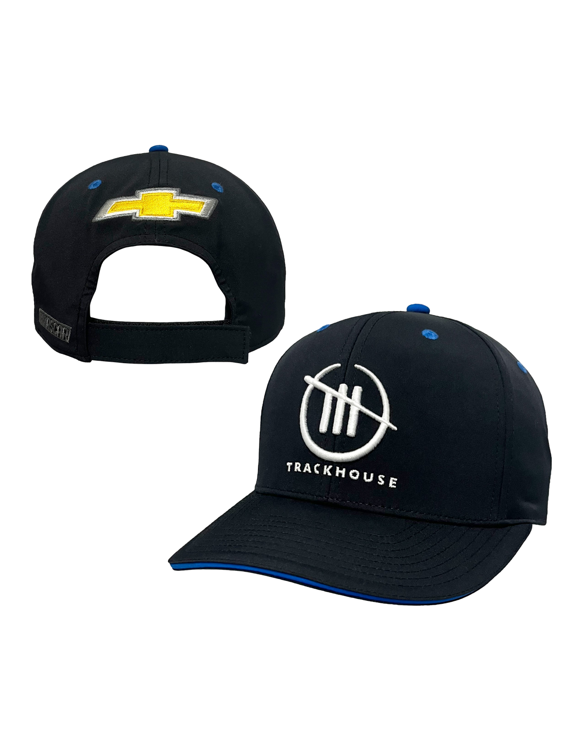 Trackhouse Black & Blue Sandwich Bill Velcro Cap