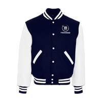 Trackhouse Navy/White Fleece Varsity Jacket