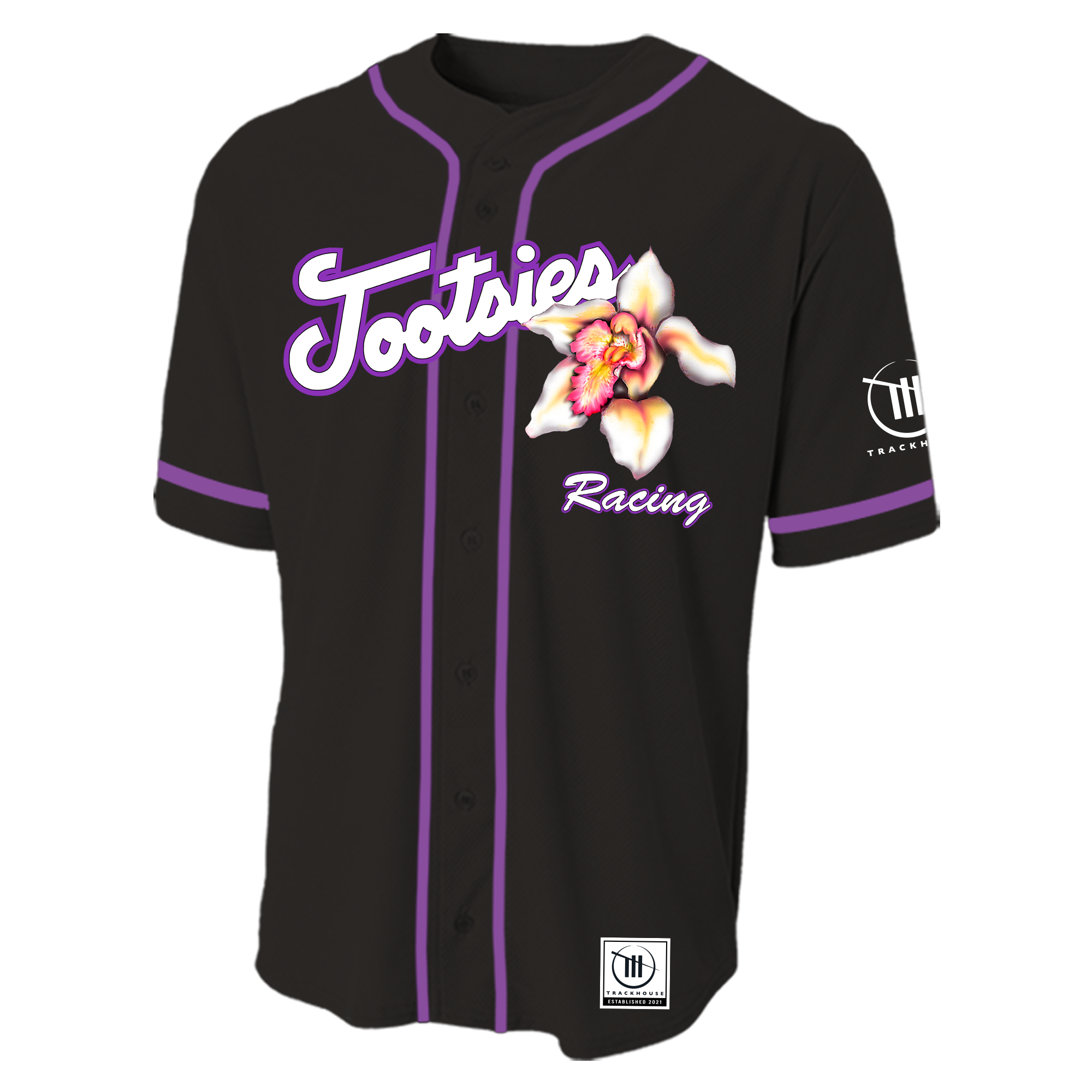 Trackhouse Entertainment Group Tootsies Purple Baseball Jersey Small